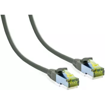 IT-BUDGET premium patchkabel Cat.6A med Cat.7 råkkabel, S/FTP, 600 MHz, 10 Gbps, PoE+, LSZH, grå, 3 m 90ITB6A7PK3G
