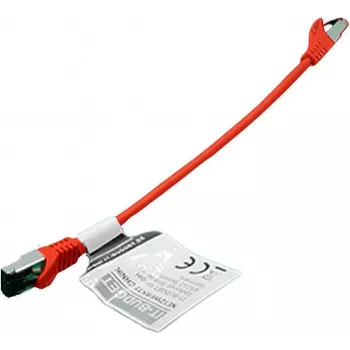 IT-BUDGET premium Cat.8.1 S/FTP patchkabel, rent kobber, 26 AWG, 2000 MHz, 40 Gbps, PoE+, LSZH, rød, 0,25 m 90ITBFLEX81PK025R