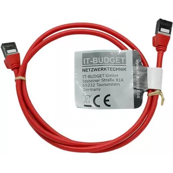 IT-BUDGET slim Cat.8.1 S/FTP patchkabel, 1,5 m, rød 90ITBSLIM81PK15R