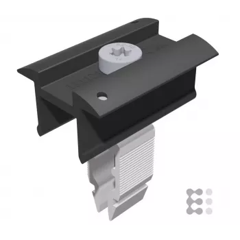 Schletter Rapid16 jordingsklemme til PV-moduler 30-40 mm, sort eloxeret aluminium (131121-901)