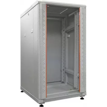 IT-BUDGET 19 inch netværksskab SRK - 18U - 600x1000 mm - glas-/ståldør - flatpack - lysegrå 90ITB19SRK18610GGN