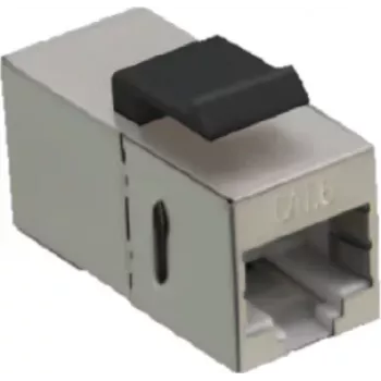 IT-BUDGET RJ45 modul-kobling Cat. 6A afskærmet, kompakt, snap-in, sølv 90ITBMK6AS