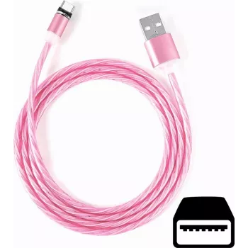 CYOO Flow Light Micro-USB-ladekabel 1m Pink med flydende lyseffekt CY121350