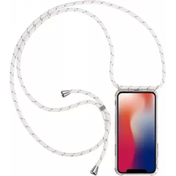 CYOO Necklace Case+ mobilkæde til Huawei Mate 20 - hvid - Silikone (CY121038)