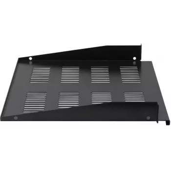 Rockstable RS19-FH18 19 inch 1U fast bund 400 mm dybde 25 kg bæreevne sort