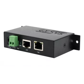 EXSYS EX-6007POE-WO PoE+ Gigabit-injektor, metalhus, 12-24V DC-indgang, uden strømforsyning