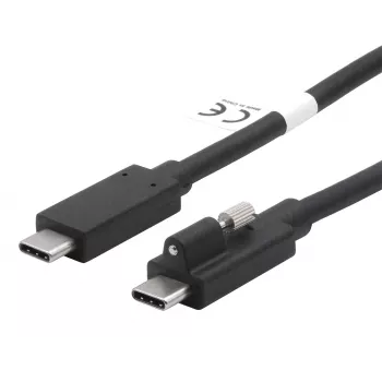 EXSYS USB 3.2 Gen 2x1 USB-C Cable 1m Black with Single Screw Lock (EX-K1595V-1.0)