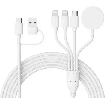 CYOO CY606 4-i-2 Multi-ladekabel Universal / USB-C / Watch – sort
