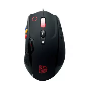 Thermaltake Tt eSPORTS VOLOS laser-gaming-mus, 8200 DPI, 14 knapper, kabelbundet, sort