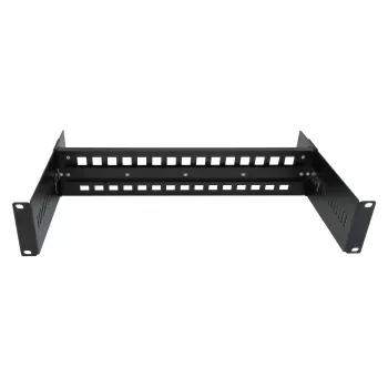 EXSYS DIN-skinne rackmount-kit, 2U, 19 inch, 35mm DIN-skinne, sort EX-6090