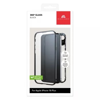Black Rock Cover 360° Glas til Apple iPhone 16 Plus, sort 00228104