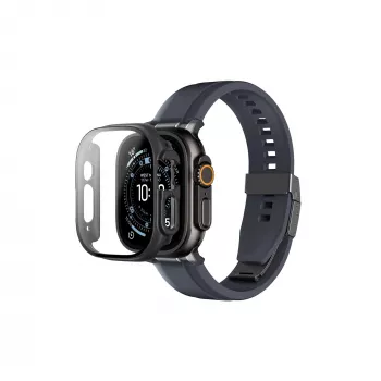AMAZINGTHING Radix fuld beskyttelse etui med panserglas til Apple Watch Ultra 3 49mm – sort