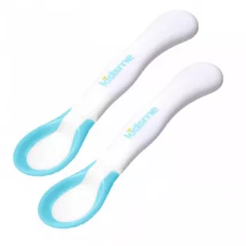 Kidsme Temperaturindikerende spiseskeer (2-pak), aquamarin, 6+ måneder