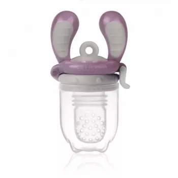 Kidsme Food Feeder Medium plum - baby frugt- og grøntsagsbidering, 4m+