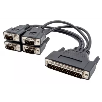 EXSYS Octopus serielt kabel, 4x DB9-stik til HD44-stik, 0,6 m, sort EX-OPTC4-9-SM