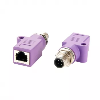 EXSYS EX-49520 M12 D-kode 4-pin stik til RJ45 hun afskærmet industriel Ethernet-adapter
