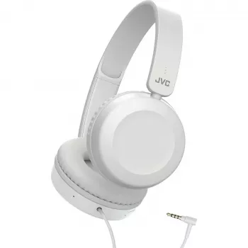 JVC kablede in-ear-høretelefoner med mikrofon, hvid