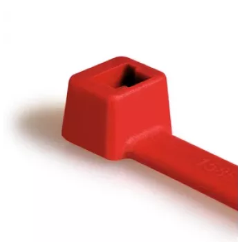 HellermannTyton T30R-PA66-RD rød kabelbinder med indvendig tandning, 150 mm x 3,5 mm, PA66, 100 stk. 111-03004