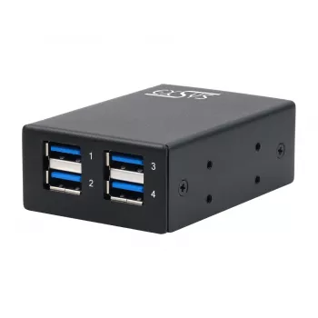 EXSYS USB 3.2 Gen1 4-port metal-hub med 15KV ESD-beskyttelse (EX-11240HMS)