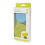 KIDSME Stay-in-Place sugeplade holder til skåle, flasker og kopper, 2-pak, Sky & Lime