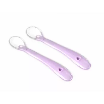 Kidsme babyskefuld, 2-pak, lavendel, fødevaregodkendt silikone, fra 4 måneder