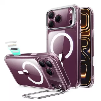 ESR Classic Hybrid Kickstand MagSafe-cover til iPhone 17 Pro Max / 18 Pro Max, transparent