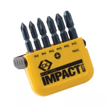 C.K Tools T4512 6-Piece Phillips Torsion Control Screwdriver Bit Set