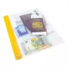 Rapesco Zippi Bags A5+ lynlåsposer, 250 x 195 mm, transparent med blå, orange, grøn, rød, gul kant, 5-pak 1502