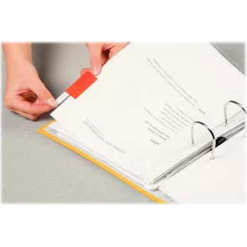 LEITZ Esselte fuldvisningsfaner, transparent farvet folie, 200 mm strimmelbredde, assorteret (orange, gul), 25 stk. (55002)