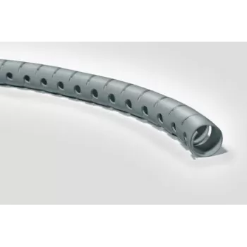 HellermannTyton Helawrap HWPP25/2-SR kabelstyringsspiral, sølv, polypropylen, 2 m, 27 mm ydre diameter