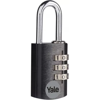 Yale YE3CB/20/121/1/BK 20 mm sort kombinationshængelås