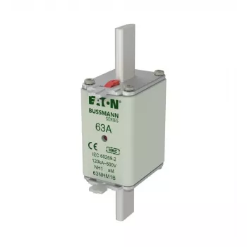 Eaton 63NHM1B NH-sikringsindsats, størrelse 1, 63 A, 500 V AC, gG, 3-pak