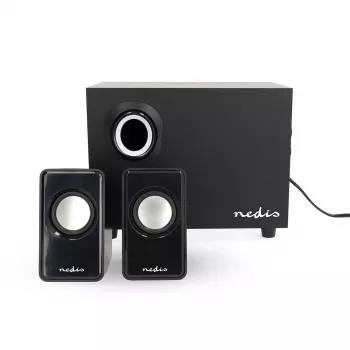 Nedis CSPR10021BK 2.1 pc-højttalersæt, 33 W, USB-drevet, sort