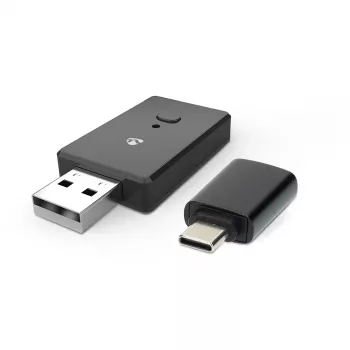 Nedis CKAA2400BK Bluetooth 5.0 USB-A adapter sort 10 m rækkevidde