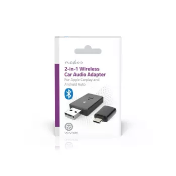 Nedis CKAA2400BK Bluetooth 5.0 USB-A adapter sort 10 m rækkevidde