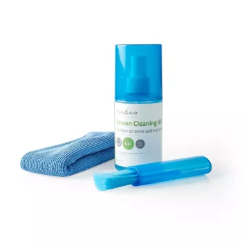 Nedis LED-skærmrenserspray 200 ml med mikrofiberklud