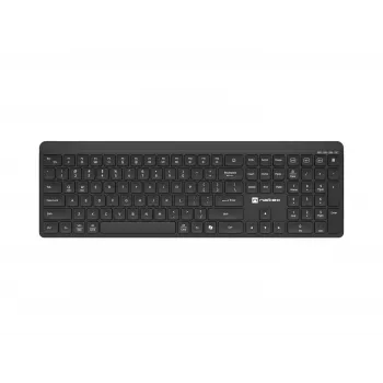 Natec Tang US trådløst tastatur Bluetooth + 2,4 GHz Silent Slim sort