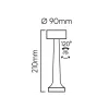 LED Line Lite RIWIA skrivebordslampe, 1W, 120lm, 1800mAh, guld