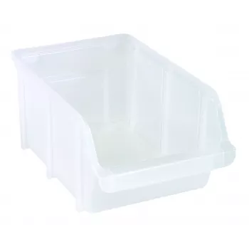 raaco Bin 4 åben opbevaringskasse, 10 l, transparent (130110)