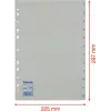 LEITZ Esselte plastregister, nummereret 1-12, A4, hvid, universalhulning, 10 sæt (100153)