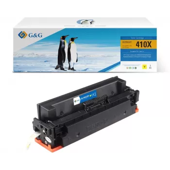 G&G XL tonerpatron kompatibel med HP 410X/CF412X, gul, 5000 sider (14354)