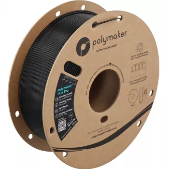 Polymaker PolyLite PLA Pro 1,75 mm HS Tough Metal Black 1 kg 3D-filament (PA13027)