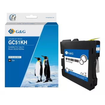 G&G kompatibel blækpatron til Ricoh GC51KH (405862) – sort, 2500 sider 19656