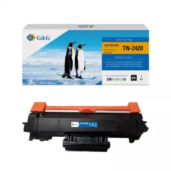 G&G XL tonerkassette kompatibel med Brother TN-2420 (15697) – høj kapacitet 6000 sider, sort