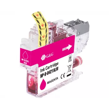 G&G kompatibel magenta blækpatron til Brother LC421XLM (500 sider, High Yield) 20557