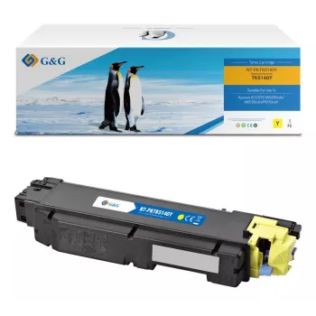 G&G kompatibel tonerkassette til Kyocera TK-5140Y (gul, 5000 sider) 17187