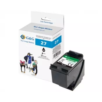 G&G kompatibel sort blækpatron GP-H27BK til HP 27 (C8727A)