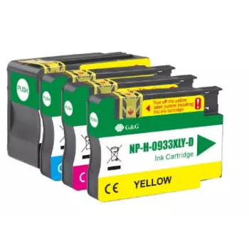 G&G kompatible blækpatroner 4-pak sort/cyan/magenta/gul til HP 932XL/933XL (GP-H932XLBK/933XLCMY-4P)