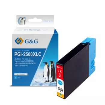 G&G kompatibel cyan blækpatron til Canon PGI-2500XLC (09858)