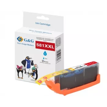 G&G kompatibel Canon CLI-581C XXL cyan blækpatron (15842)